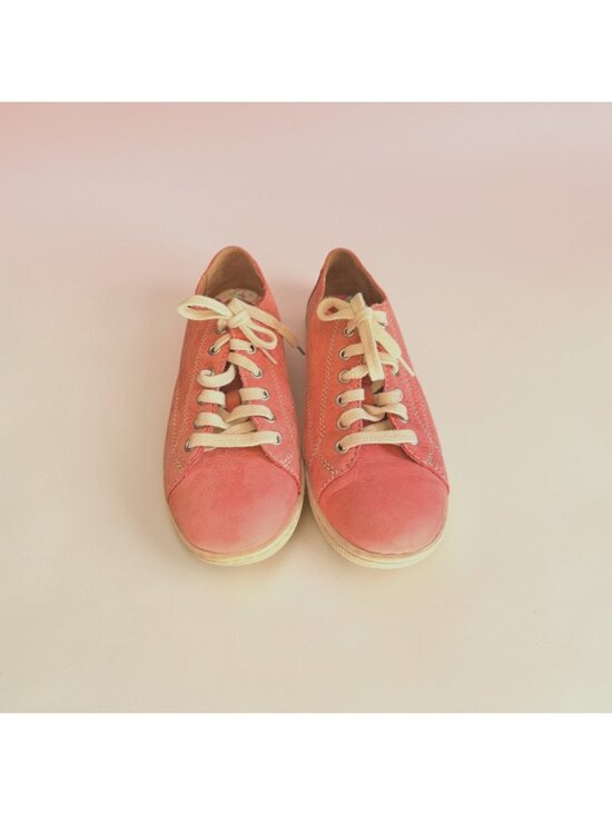 Børn Shoes - BORN Sneakers Women 7.5 Pink  Leather Tennis Shoes Lace Up‎ W52211